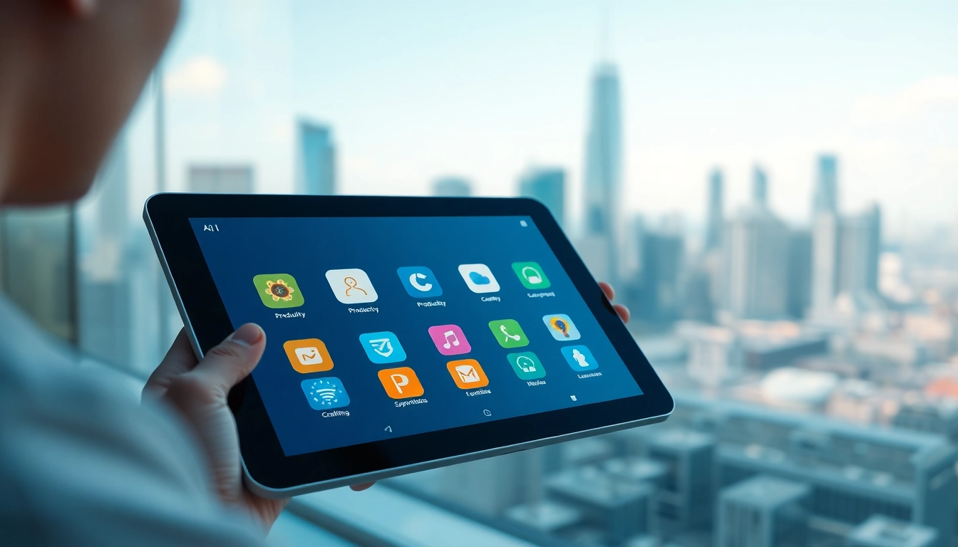 Discover interactive ai apps displayed on a digital tablet highlighting innovation and technology.