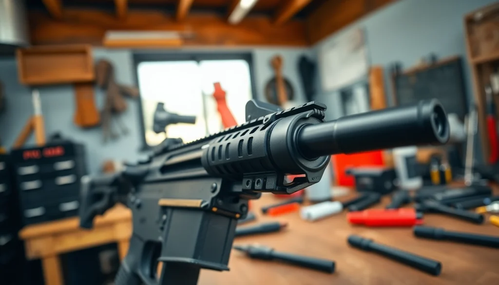 Install the super safety trigger AR15 with precision in a well-equipped workshop.