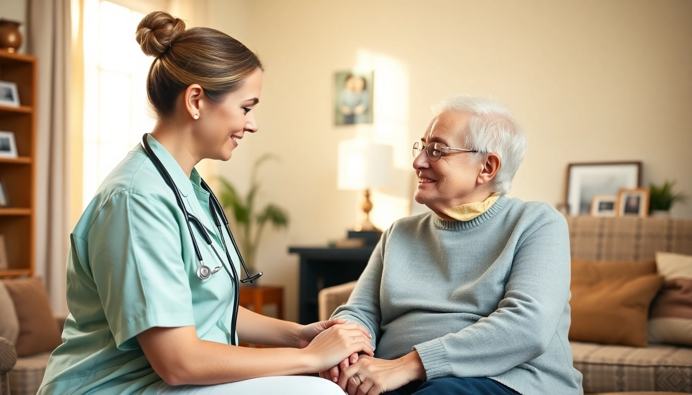 Engaging caregiver providing in home care austin tx support to a senior in a home setting.