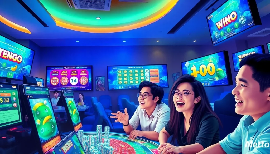 Lingkungan permainan togel sumo online yang menarik, di mana pemain menikmati permainan digital berwarna.