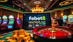 Engaging players enjoy a thrilling experience at https://febet8.com with vibrant gaming elements and luxurious casino ambiance.