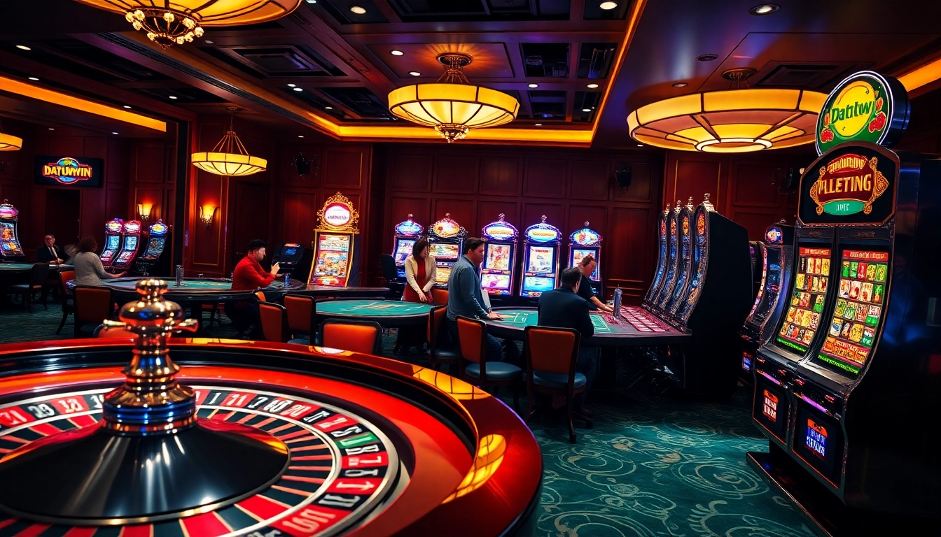 Rasakan kegembiraan Datukwin bersama para pemain yang bermain di meja poker dan roulette mewah.