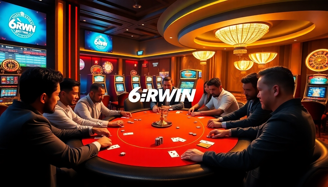 Experience the thrill of winning at 6RWIN Casino with engaging poker players and exciting games.