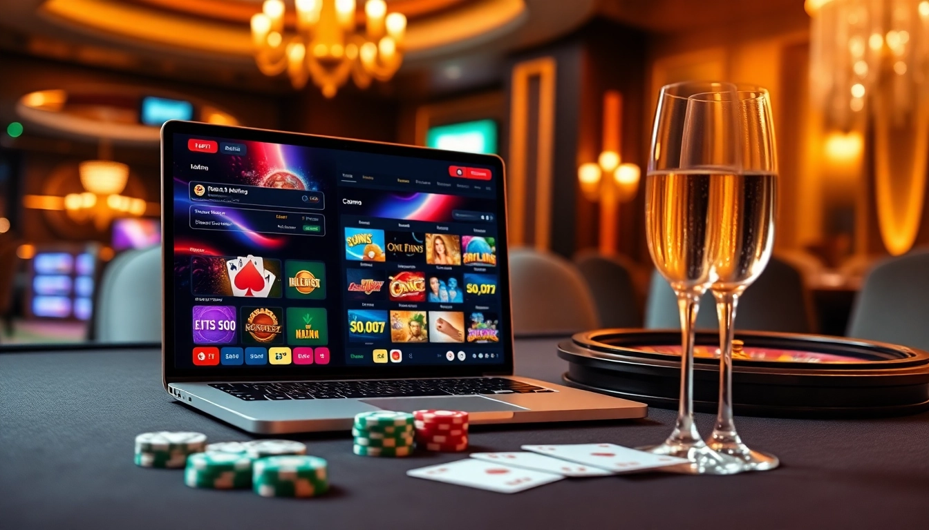 Players enjoying I9BET's thrilling online casino games with poker chips and a dynamic interface.