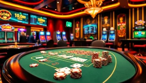 Engage with the GO88 gambling experience at a high-stakes casino table featuring poker and roulette.