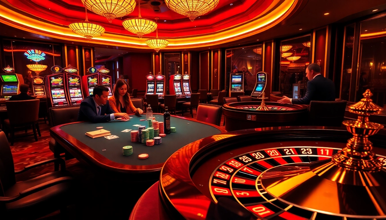 Winstrike69 features intense poker action with vibrant slot machines and an elegant atmosphere.