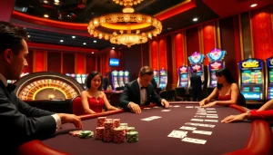 Experience thrilling gameplay at the 6rwin Link casino with vibrant poker action and slot machines.