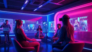 Engaging scene of virtual interactive adult gaming with AI characters, emphasizing sex games ai.