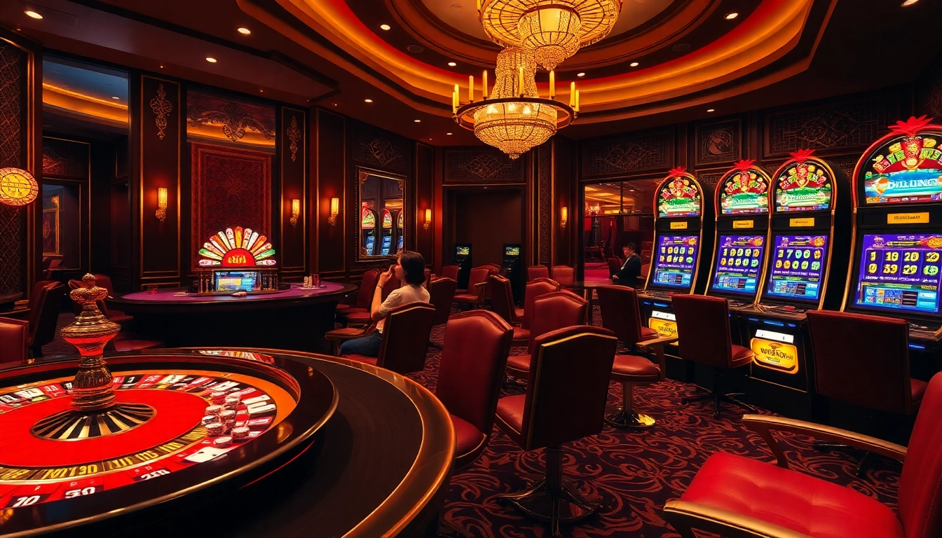 IWIN68 players enjoying high-stakes poker at a luxurious casino setup.