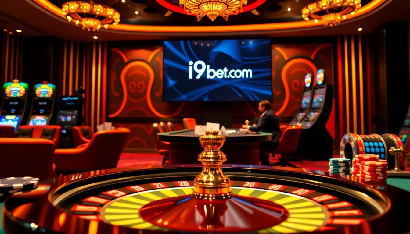 Experience the thrill of gambling at i9bet.com with vibrant casino tables and exciting games.