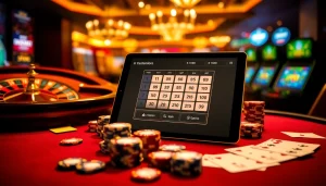 Experience thrilling online gaming at https://nova8886.com/ with our vibrant casino scene showcasing roulette and poker.