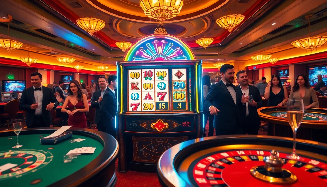 Experience thrilling gameplay at SLOT365 with exciting slot machines and vibrant casino atmosphere