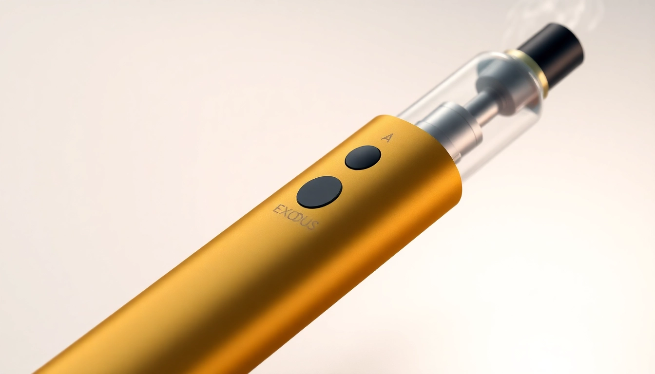 Exodus THC-A disposable vape pen showcasing luxury design and style - PECAH837.