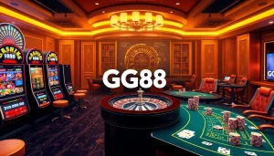 Experience the excitement of gambling at GG88's luxurious online casino with vibrant games and elegant decor.