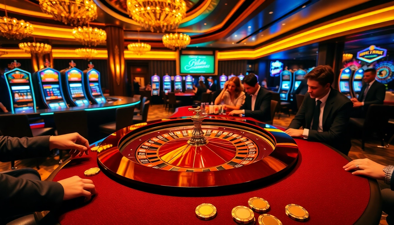 Experience the excitement at https://xoixoai.com/ with a vibrant roulette table and eager players.