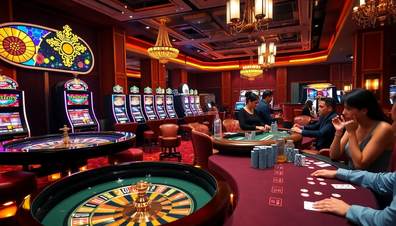 Experience the thrill of gaming at FIVE 88 with poker chips and roulette tables.