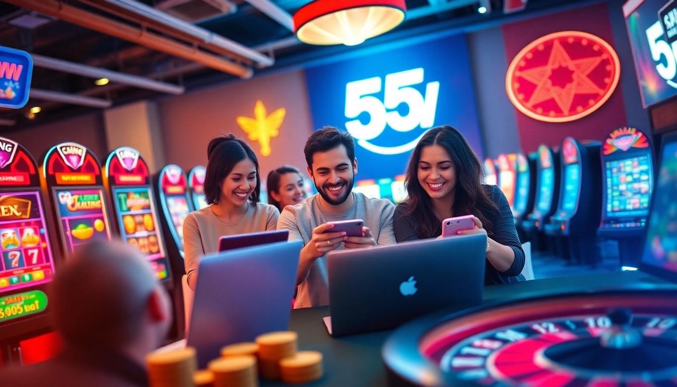 Experience the thrill of 55WW online casino with vibrant games and joyful players.