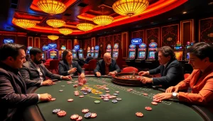 Immerse in a thrilling F8BET gaming experience with vibrant poker and roulette action.