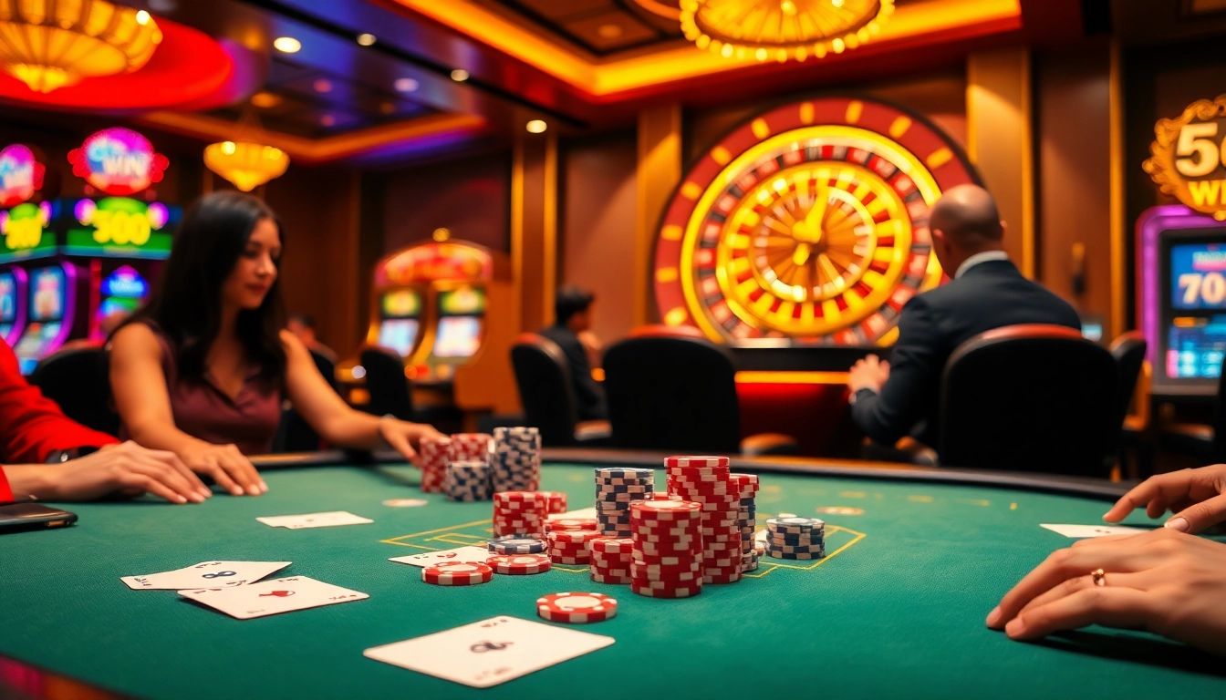 Engage in high-stakes poker at 56 WIN casino with vibrant tables and thrilling gameplay.