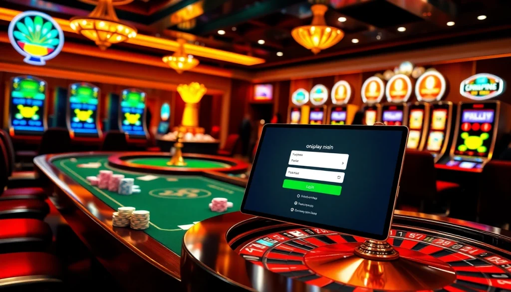 Experience the thrill of winning with the onicplay login at a luxurious casino scene.