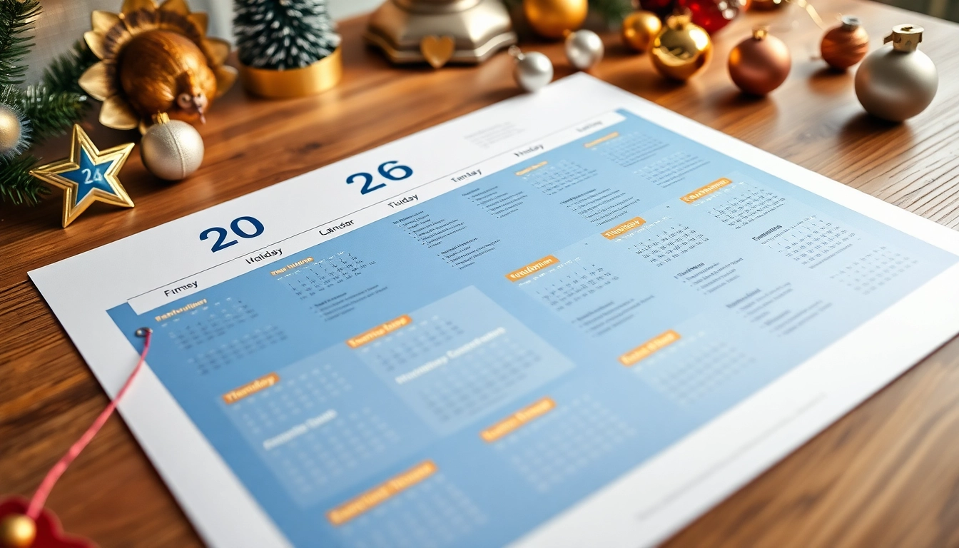 2026 calendar with holidays in the USA showcasing festive celebrations and key observances.