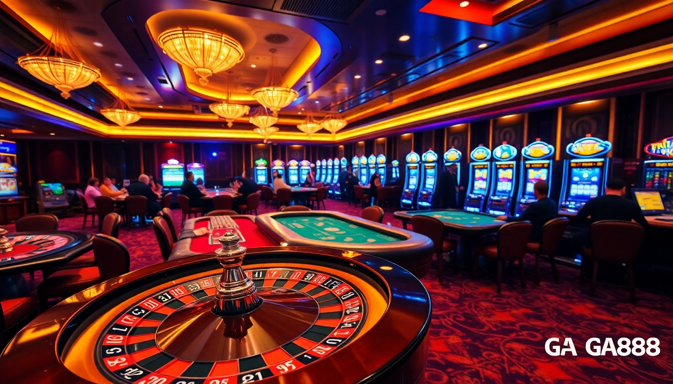 Experience the elite casino ambiance of GA888 with vibrant gaming and excitement