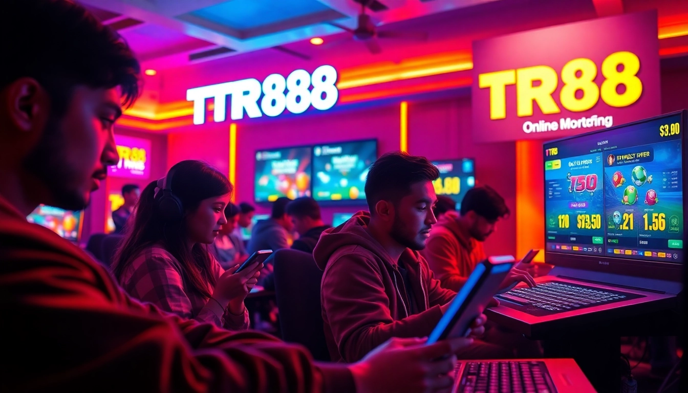 Exciting online gaming scene highlighting TR88 platform with vibrant colors and dynamic action.