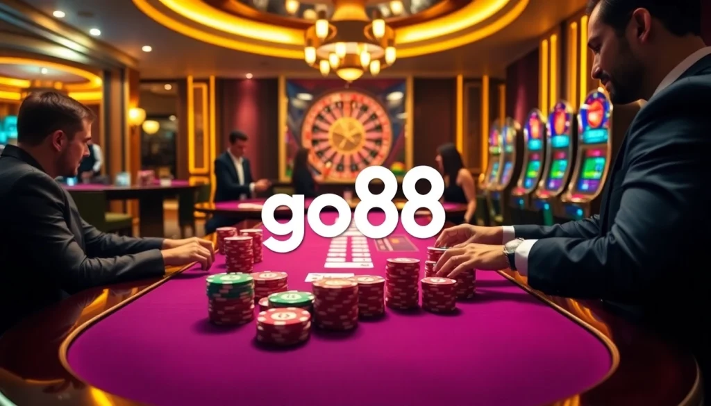 Experience the thrill of gambling at go88's vibrant casino tables with exciting games and luxurious ambiance.