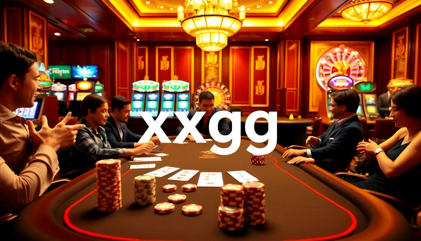 Join the action at xxgg with players enjoying high-stakes poker in a luxury casino environment.