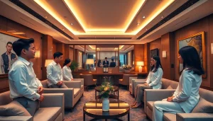 Experience the luxury and vibrant ambiance of 수원셔츠룸 with stylish hosts and elegant decor.