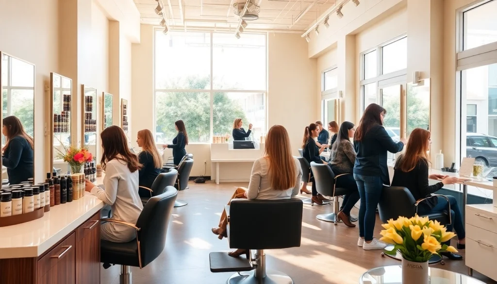 Omnia Salon features professional hairstylists providing vibrant hair services in a welcoming environment.