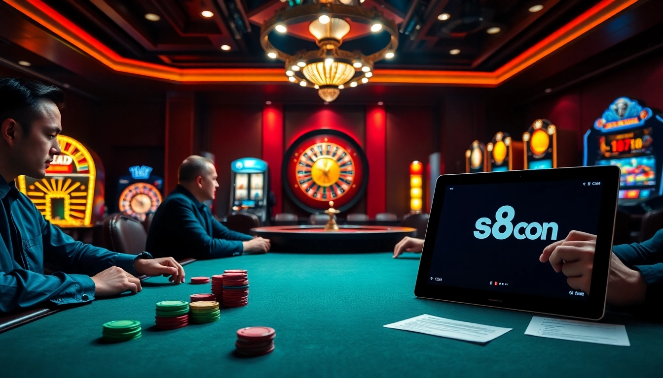 Experience thrilling gameplay at s8 com with vibrant casino tables and poker action.