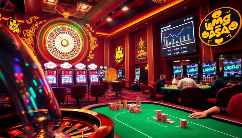 Experience the thrill of luck8 at a vibrant casino featuring roulette, poker, and exciting slot machines.