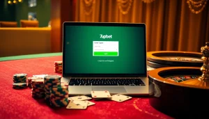 Place bets successfully on the 7upbet platform, featuring poker chips and cards.