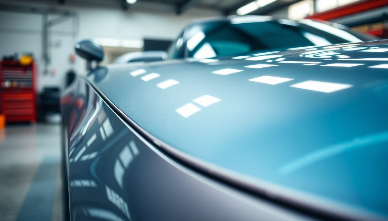 Applying a protective film for vehicles in Chattanooga, showcasing expert craftsmanship in PPF Chattanooga.