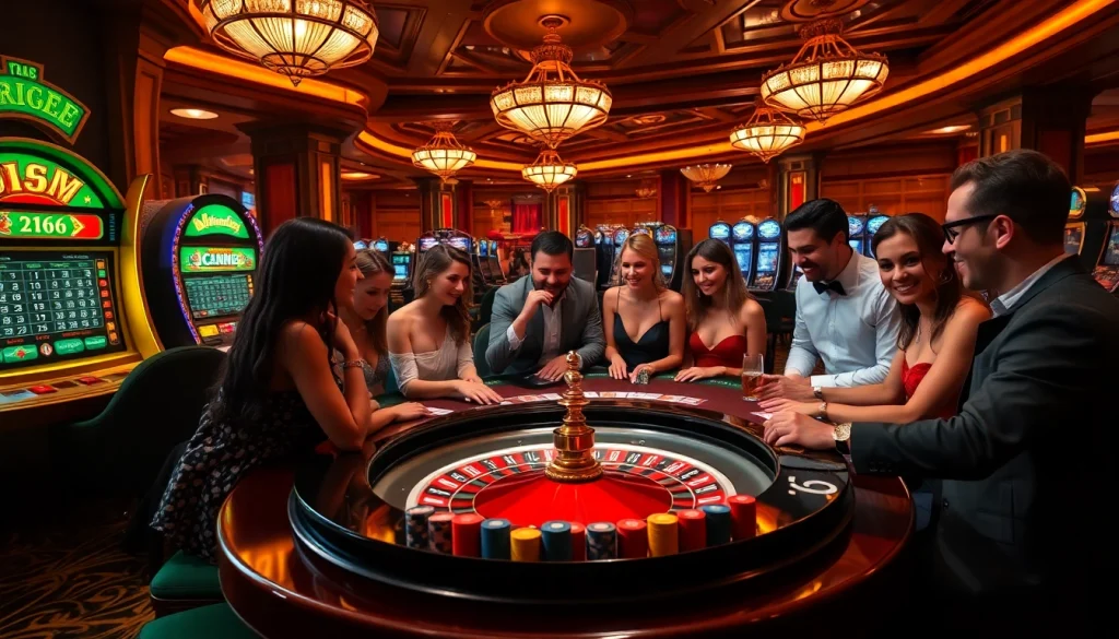 Experience the thrill of hidden wiki 2026 as diverse players enjoy a luxurious casino setting.