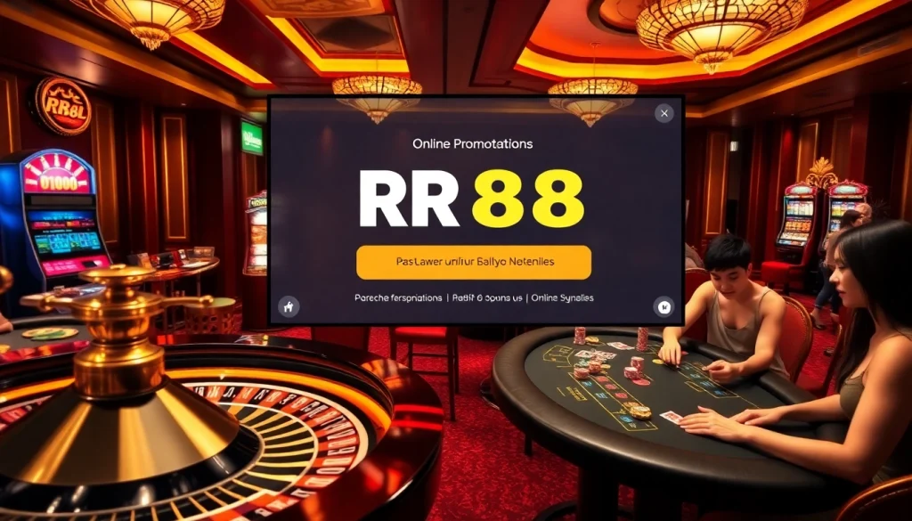 Engage in thrilling gambling at RR88 featuring vibrant casino tables and exciting games.