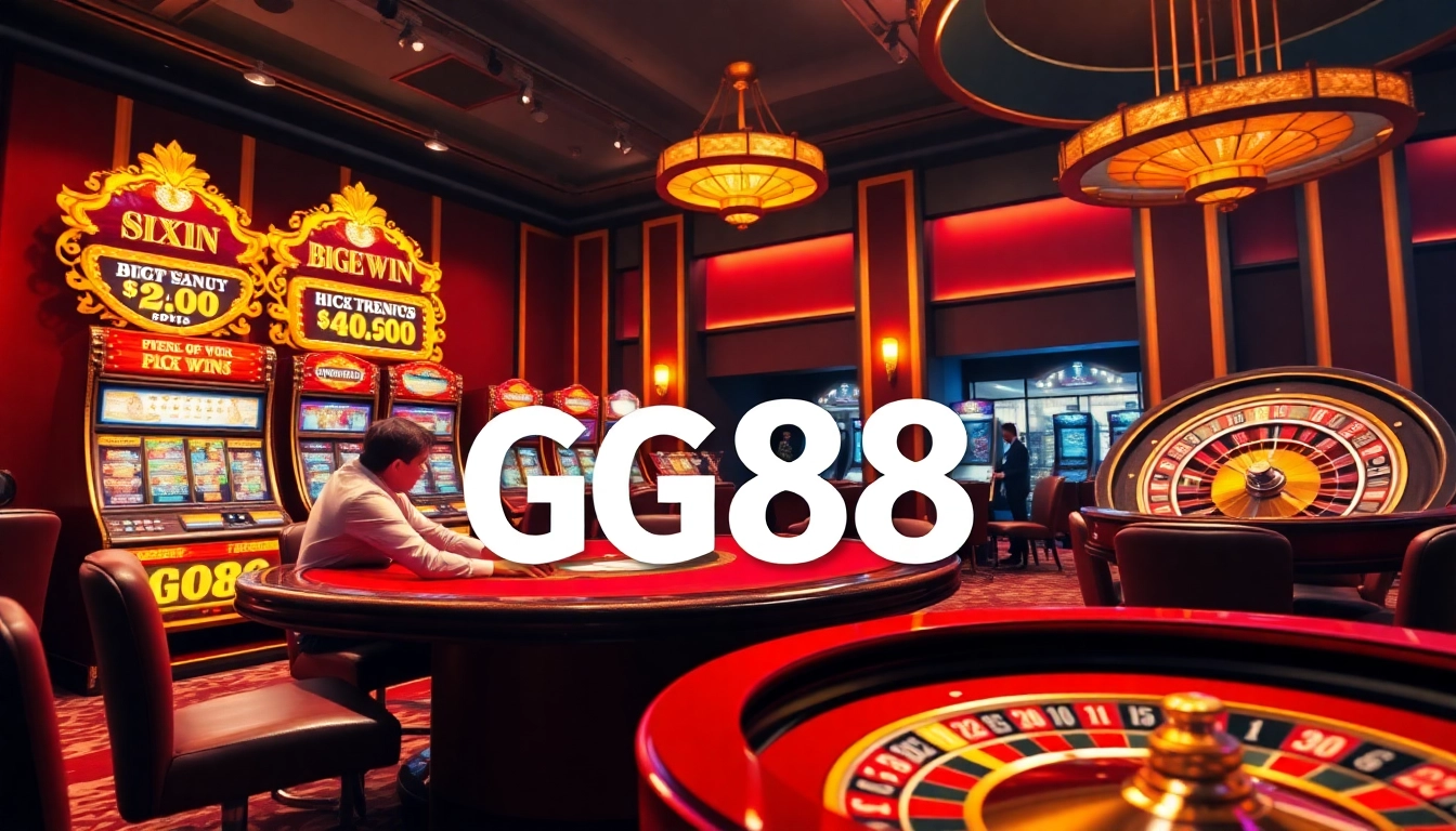 Experience thrilling gambling at gg88 with intense poker action and flashing slot machines.
