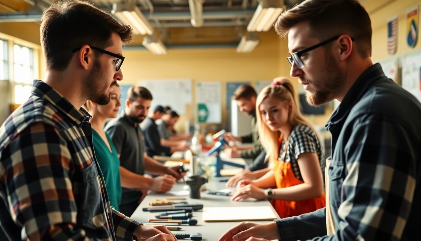Students learning at a Trade School In Tennessee, showcasing active hands-on training.