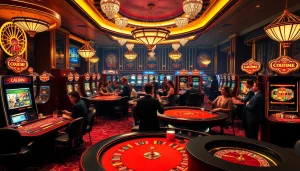 Players enjoying rebahin film-themed casino games at a luxurious gambling table.