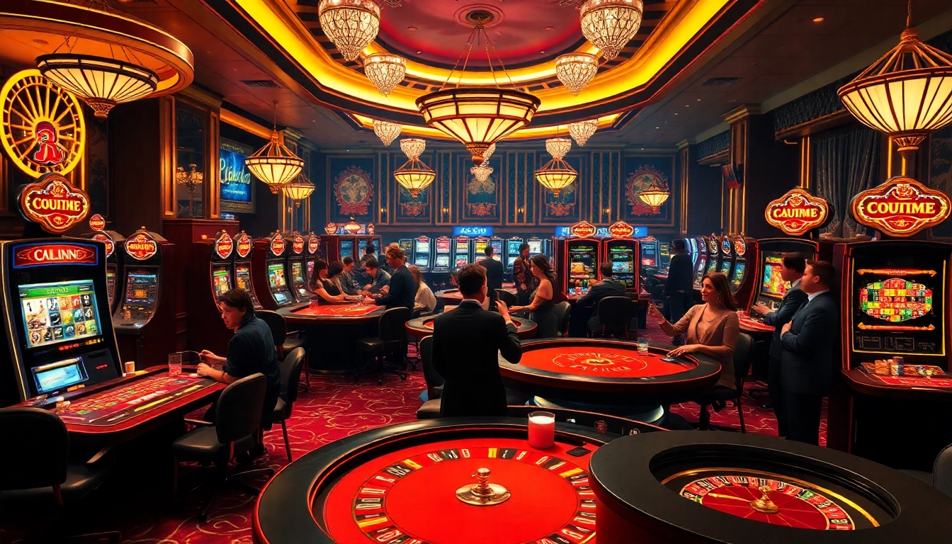 Players enjoying rebahin film-themed casino games at a luxurious gambling table.