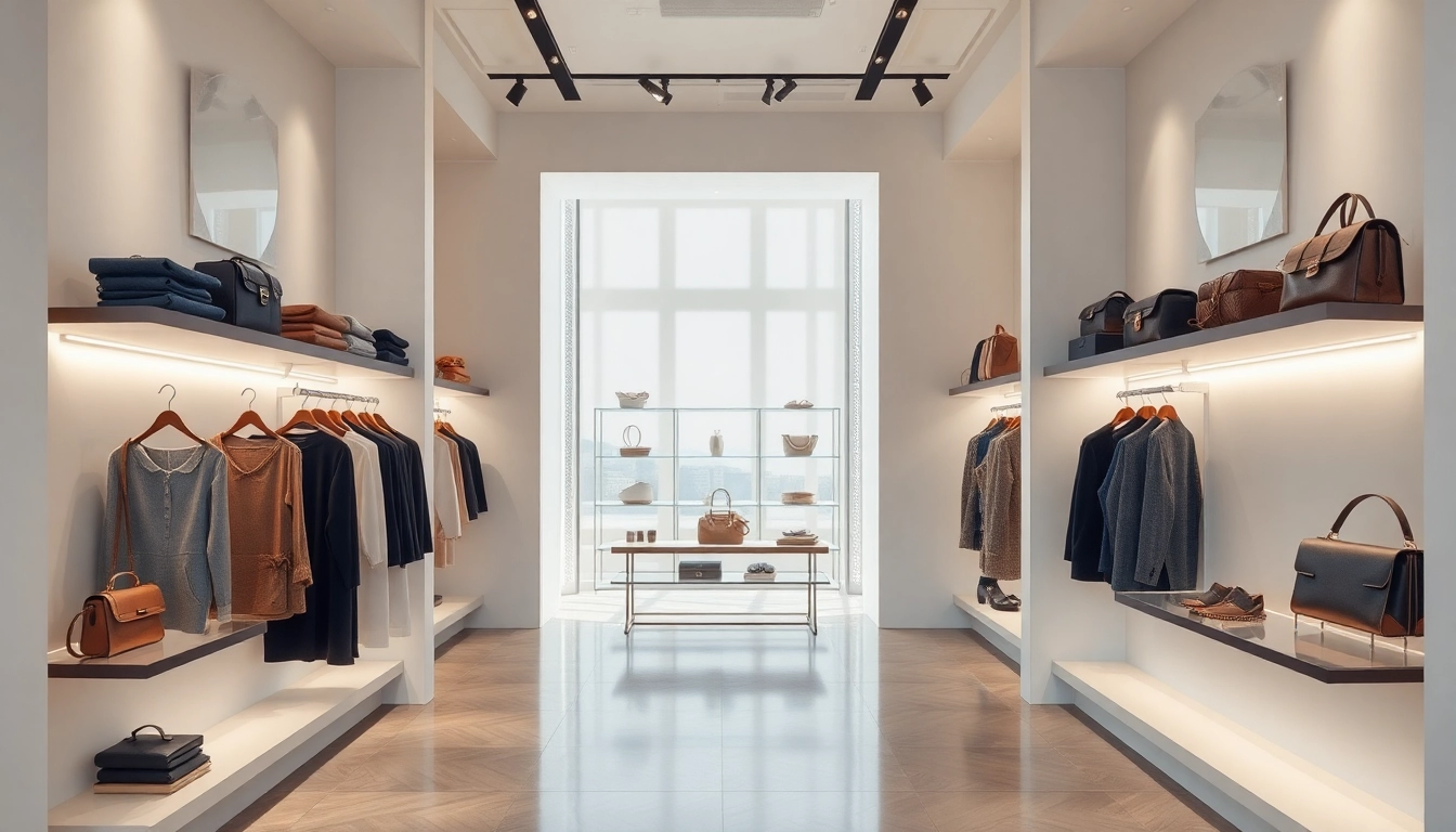 레플리카사이트의 최고급 상품을 전시하는 세련된 부티크 모습