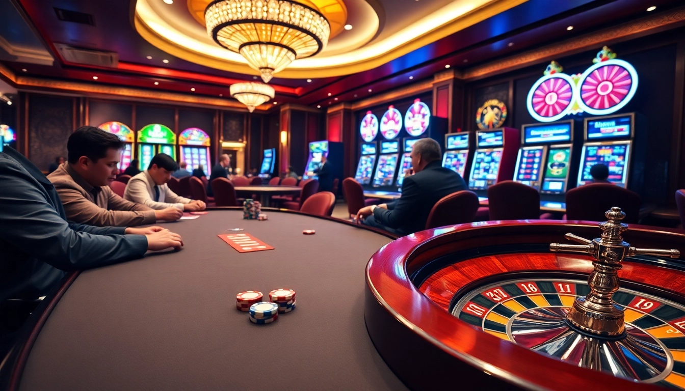 Découvrez l'excitation du casino en ligne avec des tables de poker vibrantes et des machines à sous animées.