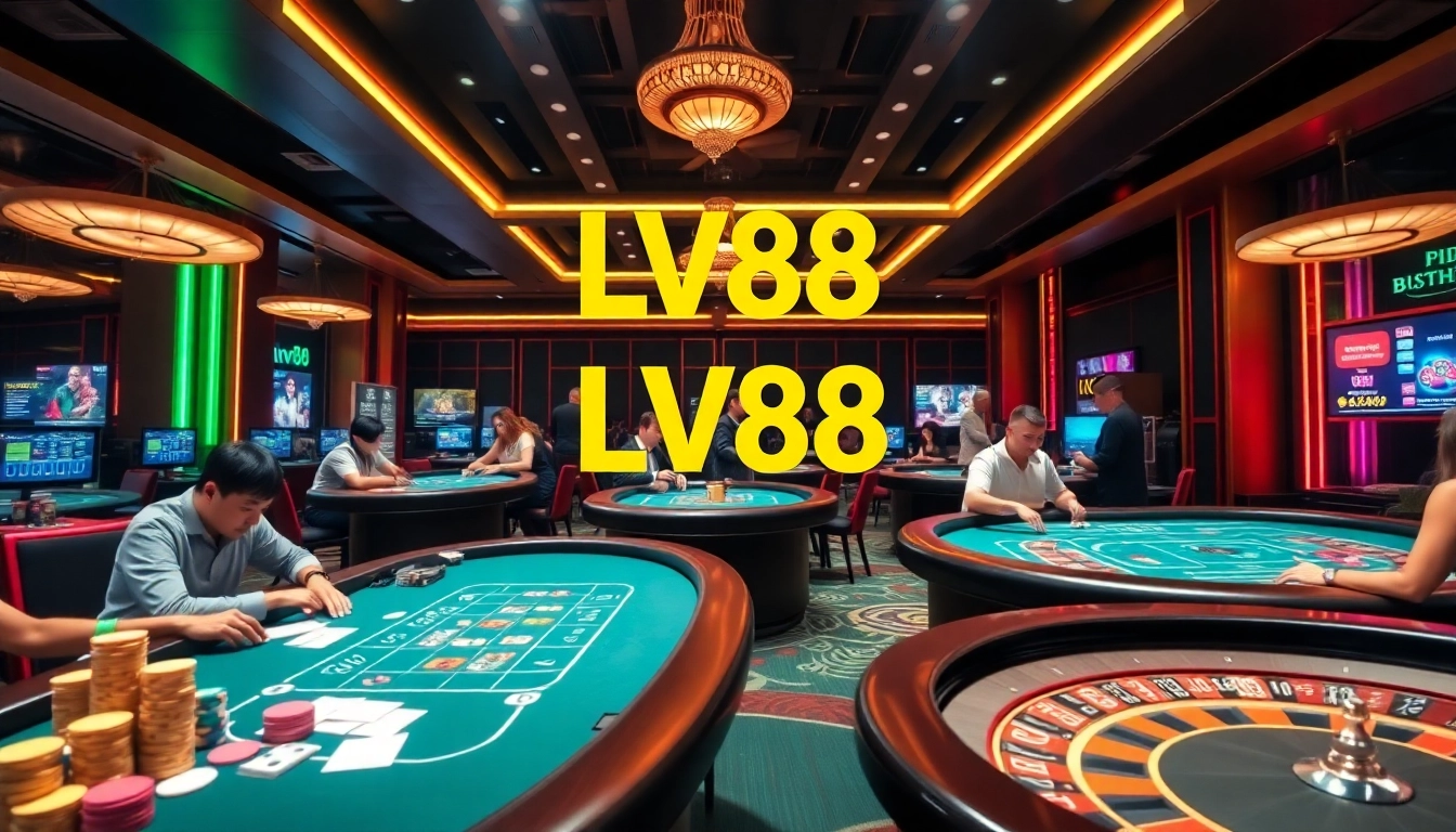 Experience thrilling gameplay at LV88 with vibrant casino tables and expert strategy in action.
