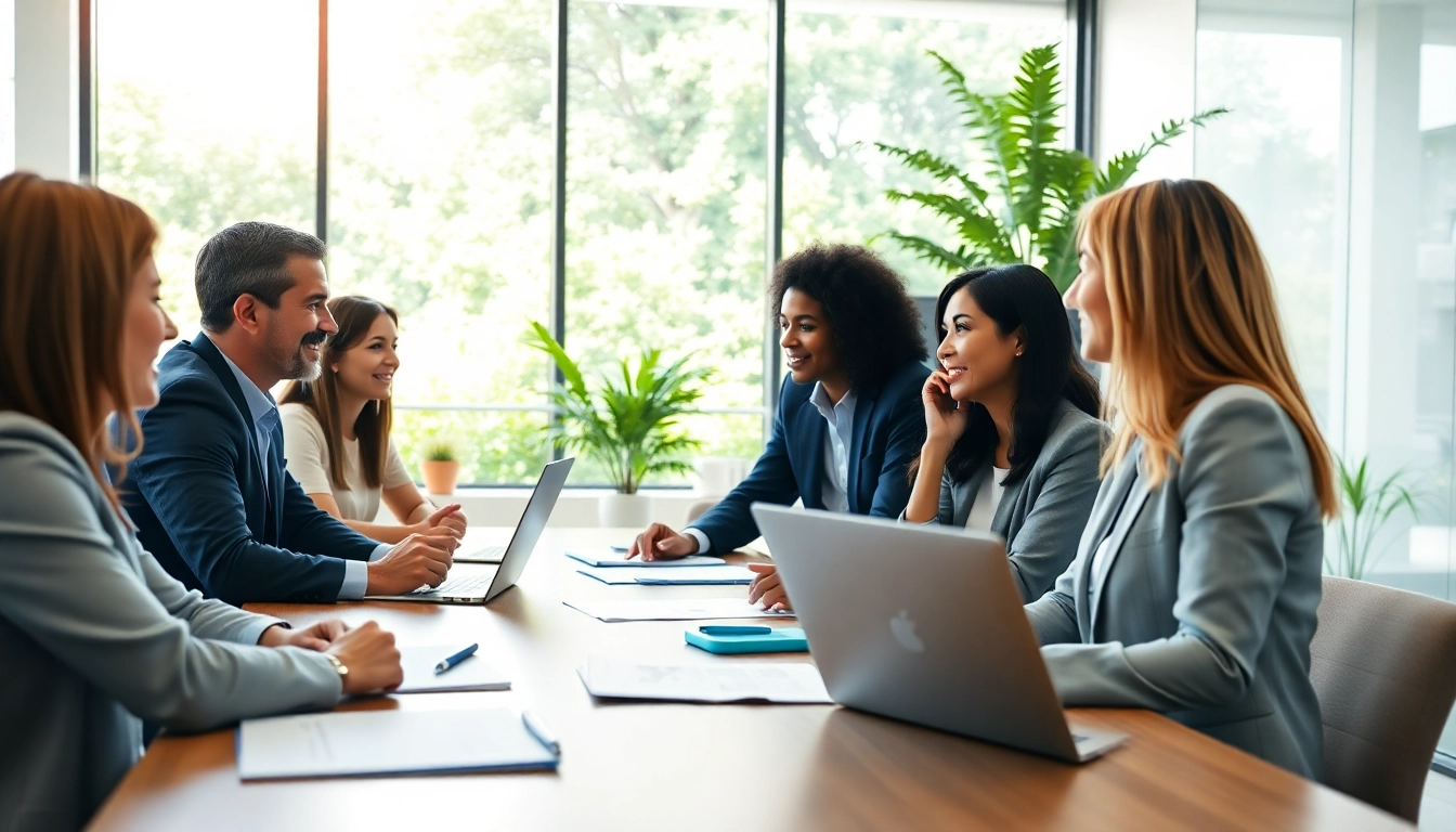 Engaging discussion on 3PL logistics strategies in a modern office setting.