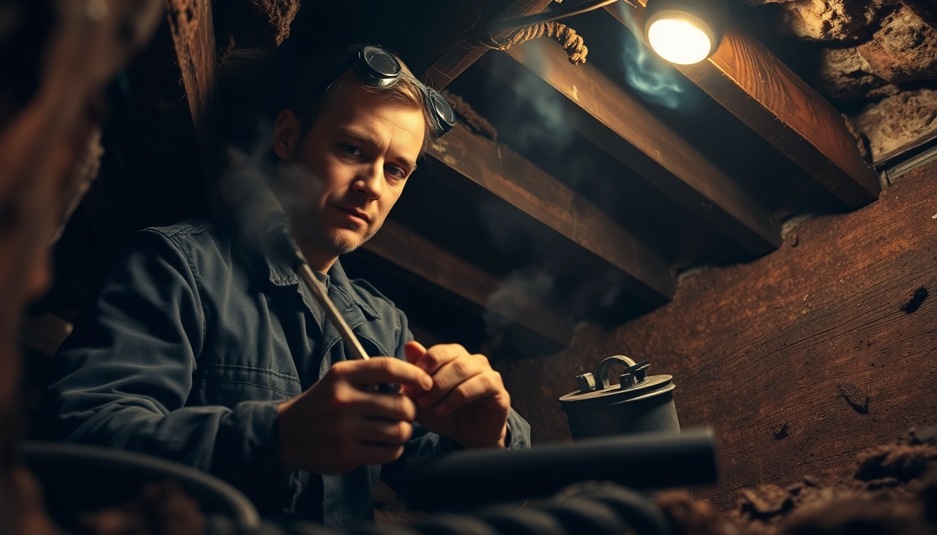 Crawl Space Restoration technician expertly repairing moisture damage