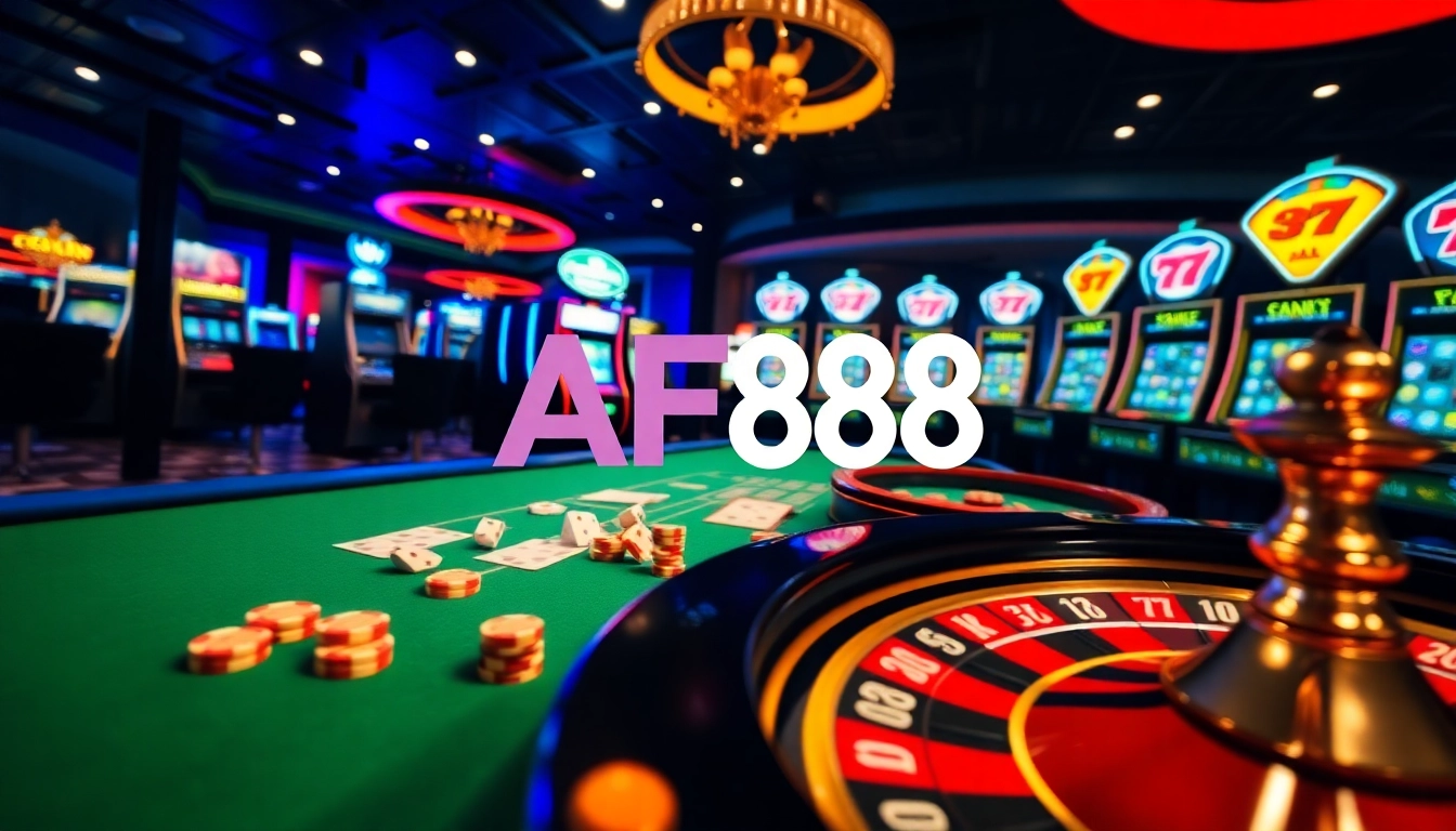 Exciting online gambling action at AF88 casino with vibrant tables and games.