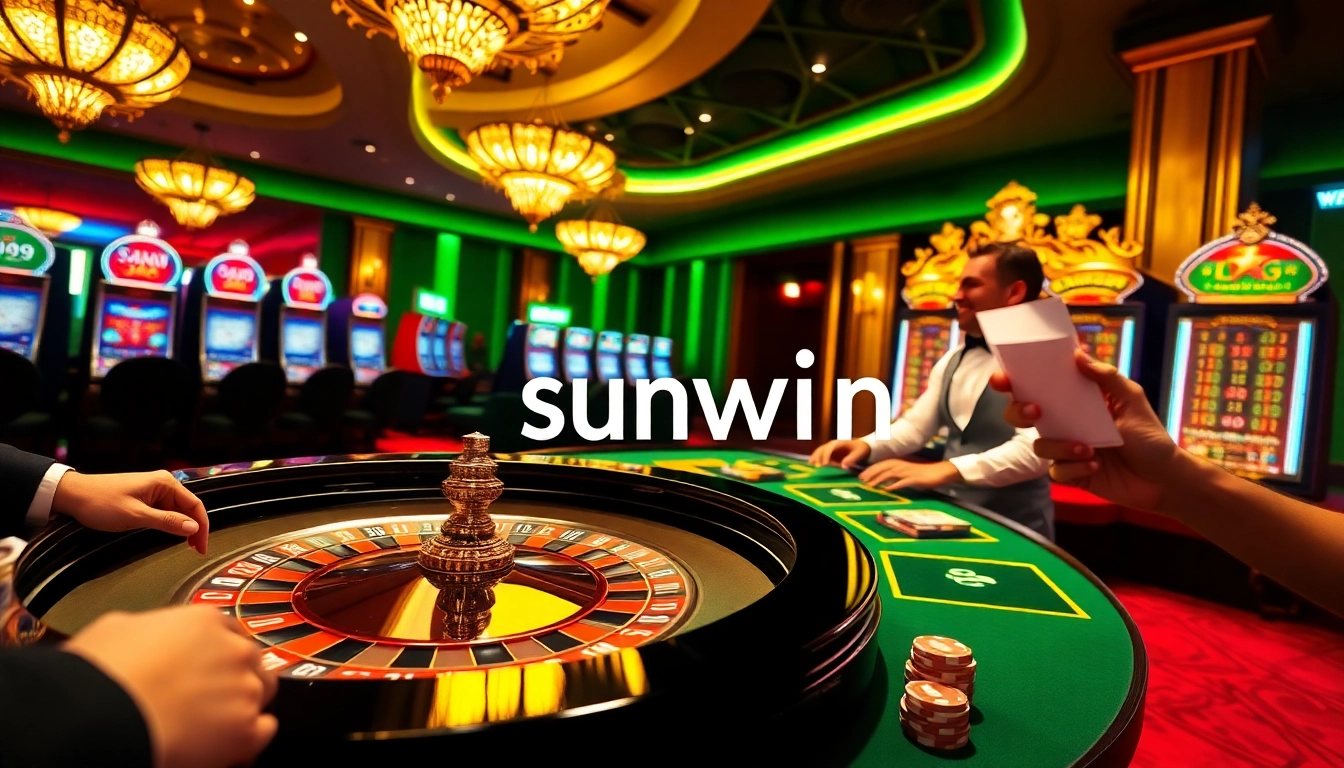Sunwin offers thrilling gaming sessions at a luxurious casino with roulette and poker actions.