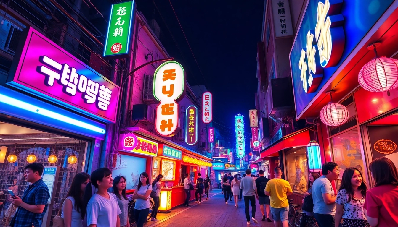 제주도에서 노래방과 셔츠룸을 포함한 활기찬 야경을 경험하세요.