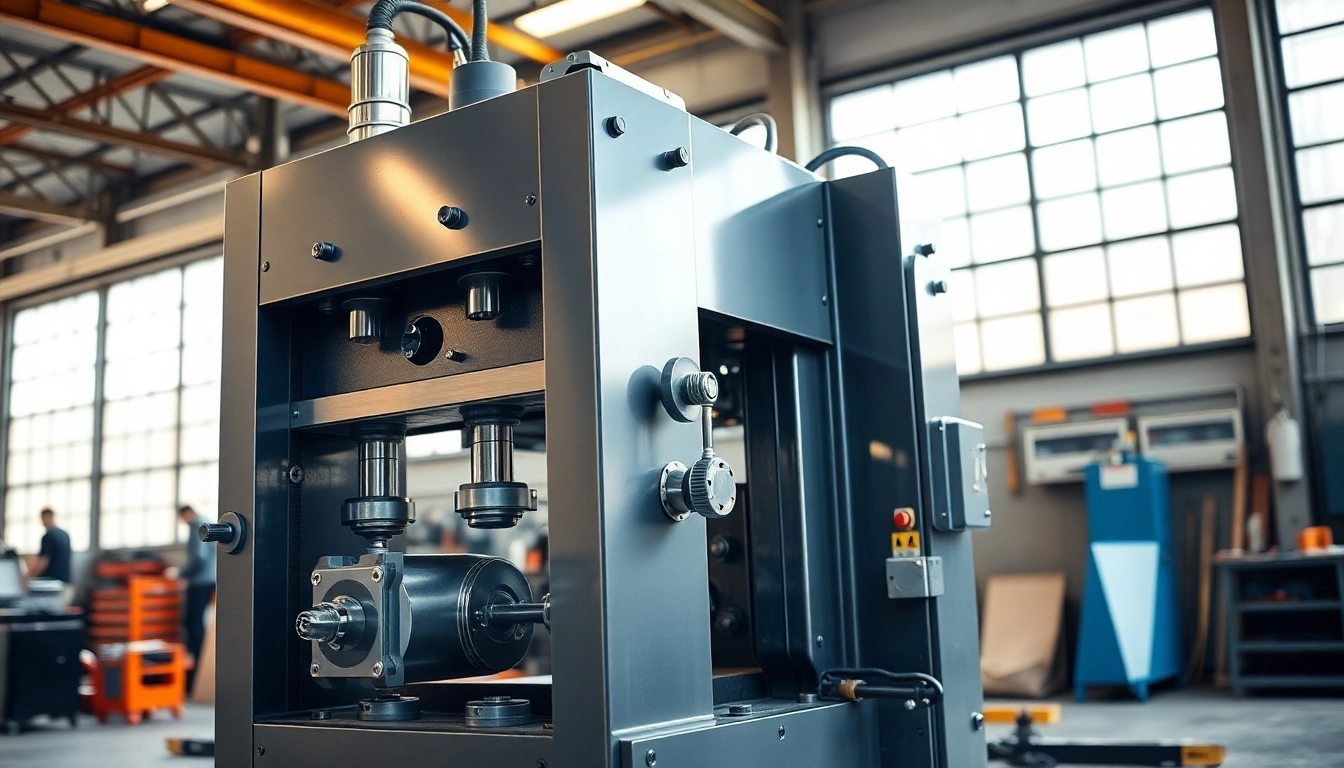 Showcasing custom hydraulic equipment in an industrial workshop environment, highlighting precision and innovation.